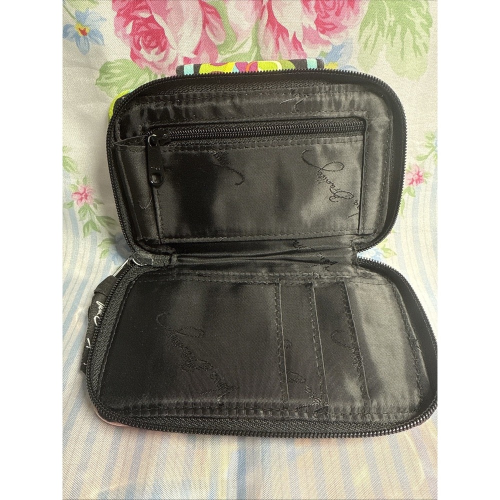 Vera Bradley Quilted Zip Wallet‎ Floral Snap Closure Card Case 4x5.5 - Picture 4 of 4